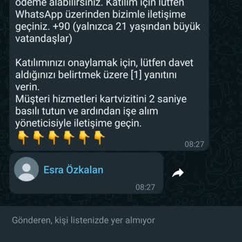WhatsApp Yabancı Numaradan Mesaj Gelmesi