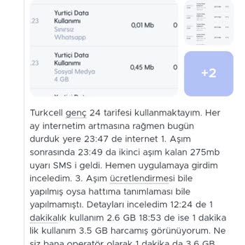 Turkcell Aşım Adı Altında Fatura Kabartma Uygulaması