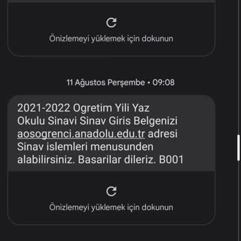 AÖF Anadolu Final Sınavı Bilgilendirmesi Yapılmadı