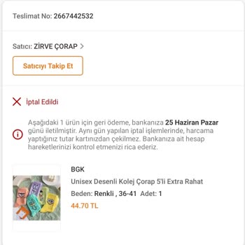 Papara Sipariş İptalinde Param Hesaba Düşmedi