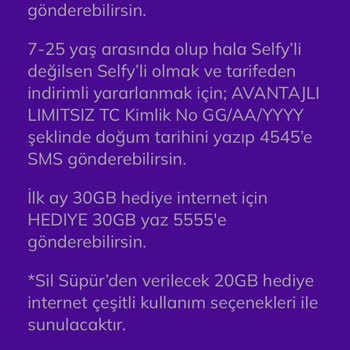 Türk Telekom Selfy 'nin Avantajlı Limitsiz Sosyal Kampanyası Yanlış Fiyatlandırma