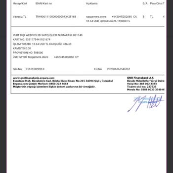 Enpara'dan Alışveriş İptali