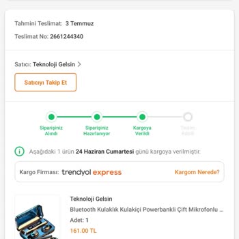 Trendyol Express Sipariş Problemi