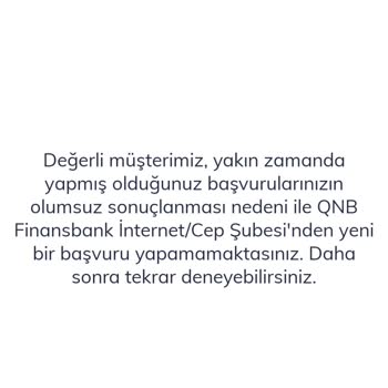QNB Finansbank Mobil Başvuru Yapamıyorum