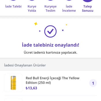 Getir Çarşı İptal Edilen Sipariş Para İadesi Yanlış Bilgilendirme
