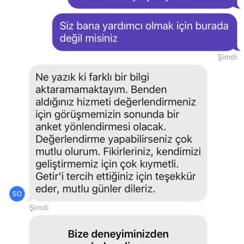 Getir Müşteri Hizmetleri İle İlgili Şikayet