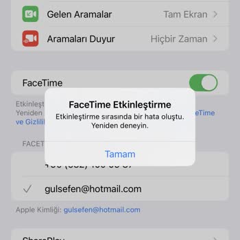 Turkcell FaceTime Ve İMessage Bağlantı Hatası