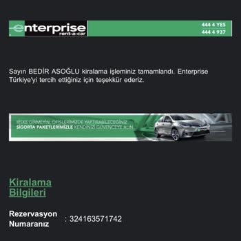 Enterprise Adana Rezervasyonumu İptal Ettirmeye Zorluyor