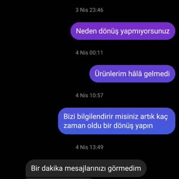 Evin Baby World Satın Aldığım Ama Elime Ulaşmayan Ürünler