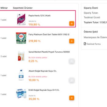 Migros, Sipariş Eksik Getiriliyor, Parası İse Tam Alınıyor.