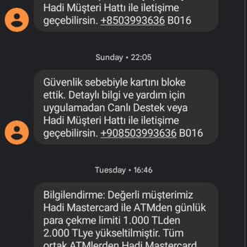 Hadi TOM Pay Hadi Kartım Kapatıldı