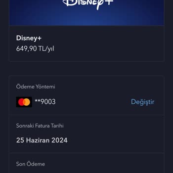 Disney Plus İzinsiz Yıllık Üyelik Ücreti Kesmiş.