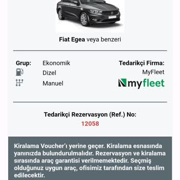 MyFleet Findeks Notu Bahanesi İle Ücreti Ödenmiş Aracın Teslim Edilmemesi