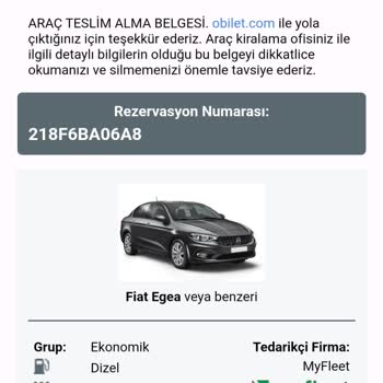 MyFleet Findeks Notu Bahanesi İle Ücreti Ödenmiş Aracın Teslim Edilmemesi