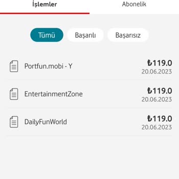 Vizyon Elektronik Para Daily Fun World İstek Dışı Abonelik İadesi.