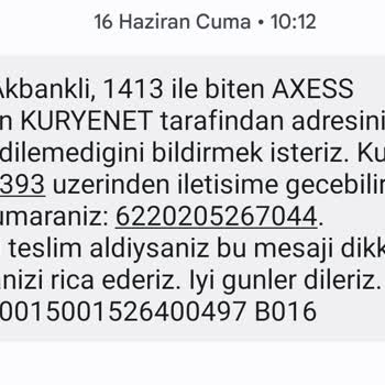 Akbank Kart Teslim Edilmemesi 1 Ay Oldu Halen Kart Yok