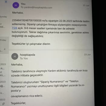 Hoopkapıda Sipariş Teslim Edilemedi Yalanı
