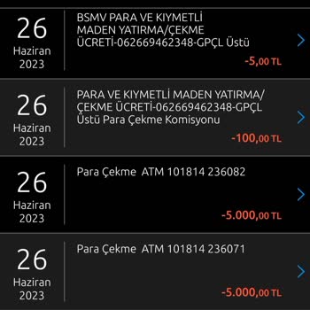Yapı Kredi Bankası Çekilen Para Günlük