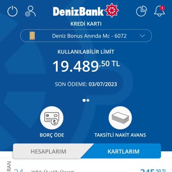 Denizbank Yıllık Kart Ücreti