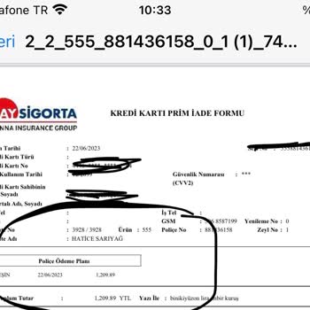 Ray Sigorta İptal Edilen Sigorta Poliçesinin Geri İade Edilememesi