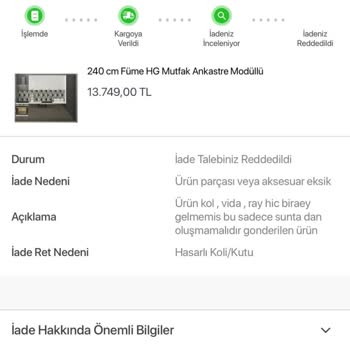 Koçtaş Ürünlerinin Arkasında Durmuyor!