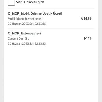 Eğlen Cepte C_MOP Servisinin İptali Ve Ücret İadesi