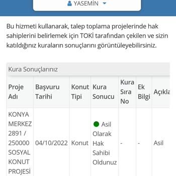 TOKİ 250000 Konut Sözleşme Bilgisi