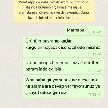 Zülays 3 Gündür Kargoya Vermiyorlar Ürün İadesi Yapmıyorlar