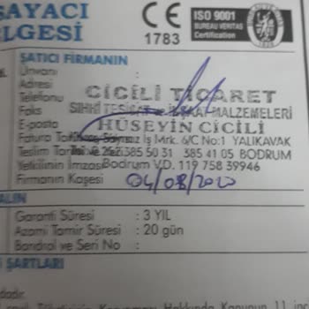 Baylan Su Sayaçları Arızalı Su Sayacının Garantisi Devam Ediyor Firma İlgisiz.