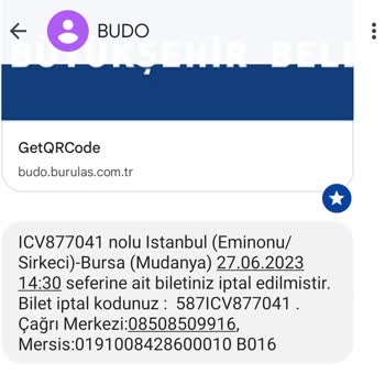 BURULAŞ BUDO İptal Edilen Bilet İadesi Yapılmadı