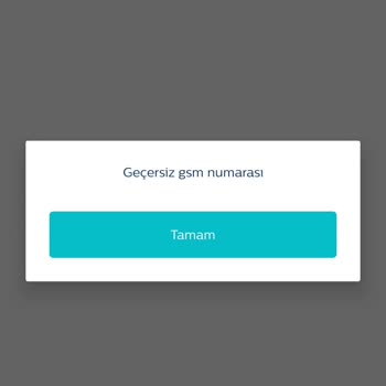 Türk Telekom Geçersiz GSM Numarası