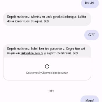 Türk Telekom Geçersiz GSM Numarası
