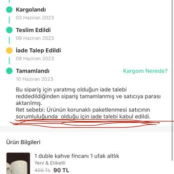 Dolap Uygulaması İade İşleminde Hatalı Davrandı