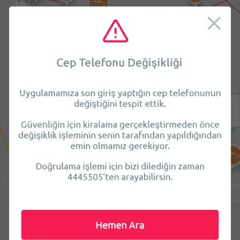 Tiktak Kiralama Cihaz Değişikliği Hatası