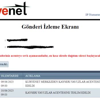 Kuryenet Kargomu Teslim Etmiyor.