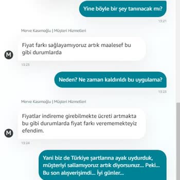 Amazon Fiyat Farkı İadesi Uygulaması Kaldırılmış