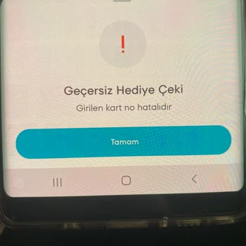 A101 Hediye Kartı Hatası
