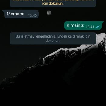 WhatsApp İşletme Hesabından Gelen Mesaj