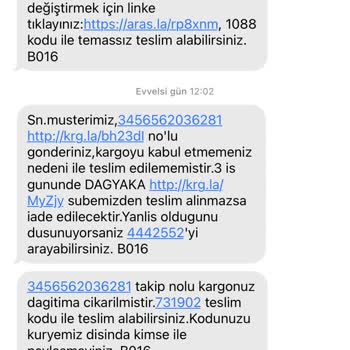 Aras Kargo Bilerek Ürün Teslim Edilmiyor