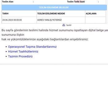 Aras Kargo Kuzeykent Şubesi Teslim Edilmeyen Kargo