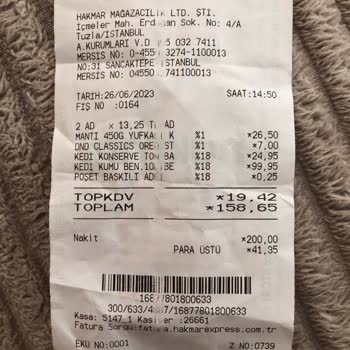 Hakmar Express Ürünün Reyondaki Fiyatı İle Fişteki Fiyatı Arasındaki Fark