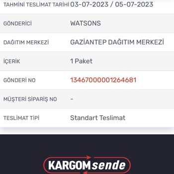 Watsons Kargom Olması Gerekenden Daha Geç Tarihte Geliyor
