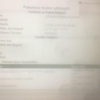 Zara Ürünü Teslim Etmedi