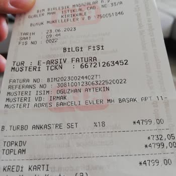 BİM Market Kumtel Ankastre Sorunu.