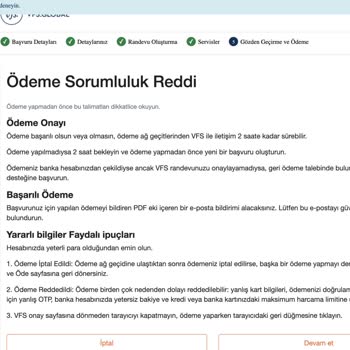 VFS Global Denmark Randevu Alamama Sorunu