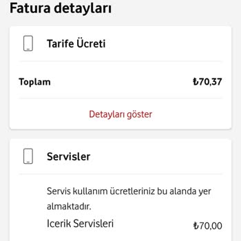 Vodafone Hattımdan İzin Almadan 70 TL Kesinti Yapıldı