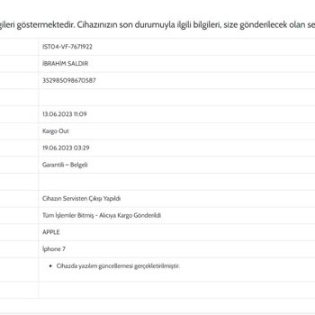 Vodafone'dan Aldığım Yenilenmiş İphone 7 Cihazımda Isınma, Donma Ve Pil Sorunu Var.