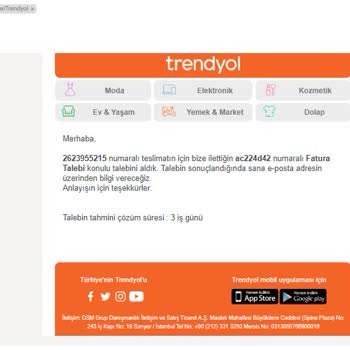Trendyol'un Fatura Düzenleme Sorunu