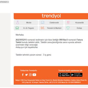 Trendyol'un Fatura Düzenleme Sorunu