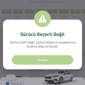 ZipCar Üyelik Onayı İçin Beklemekteyim...